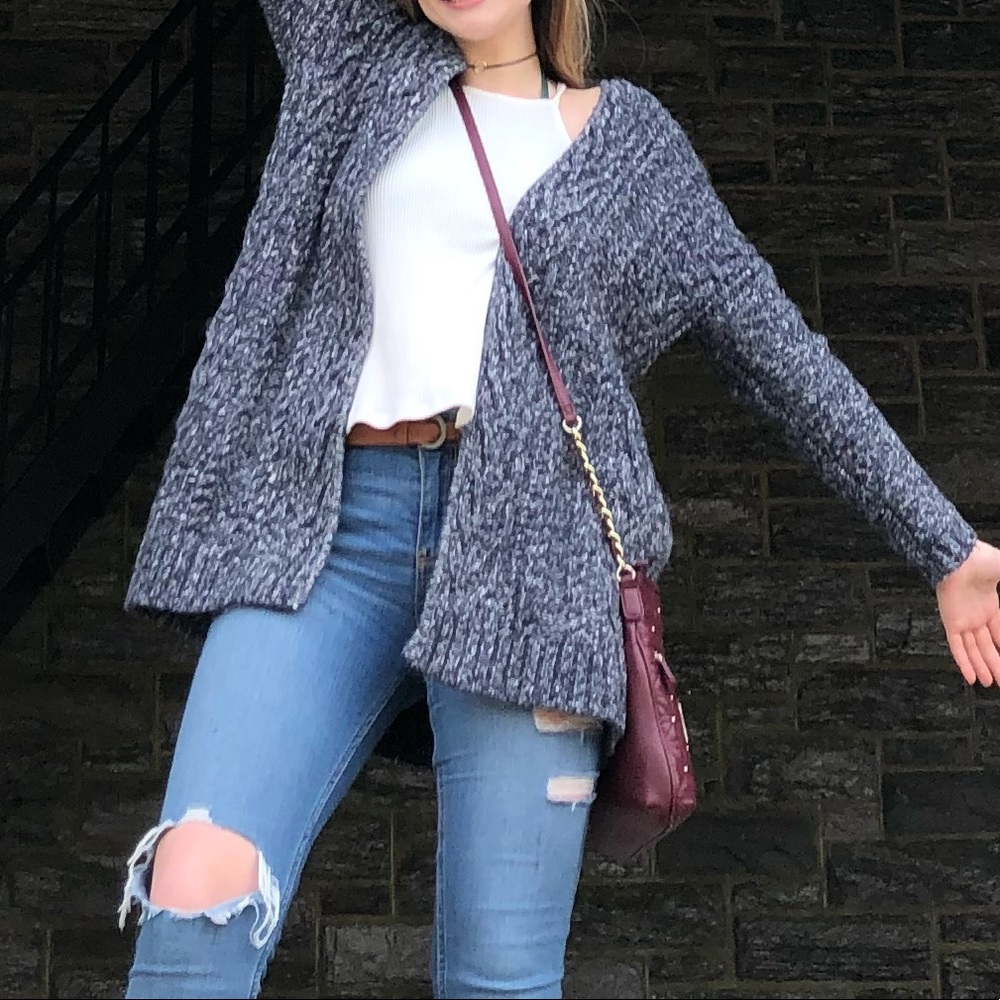Navy blue forever 21 cardigan